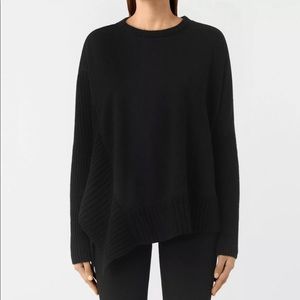 Allsaints Nia Drape Sweater/Sweatshirt, Black